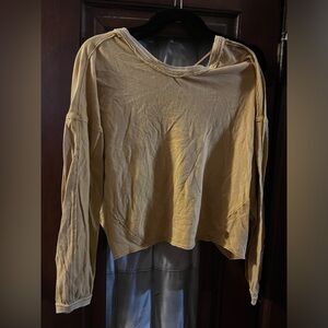 Free People shirt with twist knot back - color tumeric size L